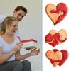 Yousheng Valentine's Day Wood Heart Pocket Hug Mini Hugging Hearts Keepsake Token with Card Romantic Gift for Couples Family Friends Lovers