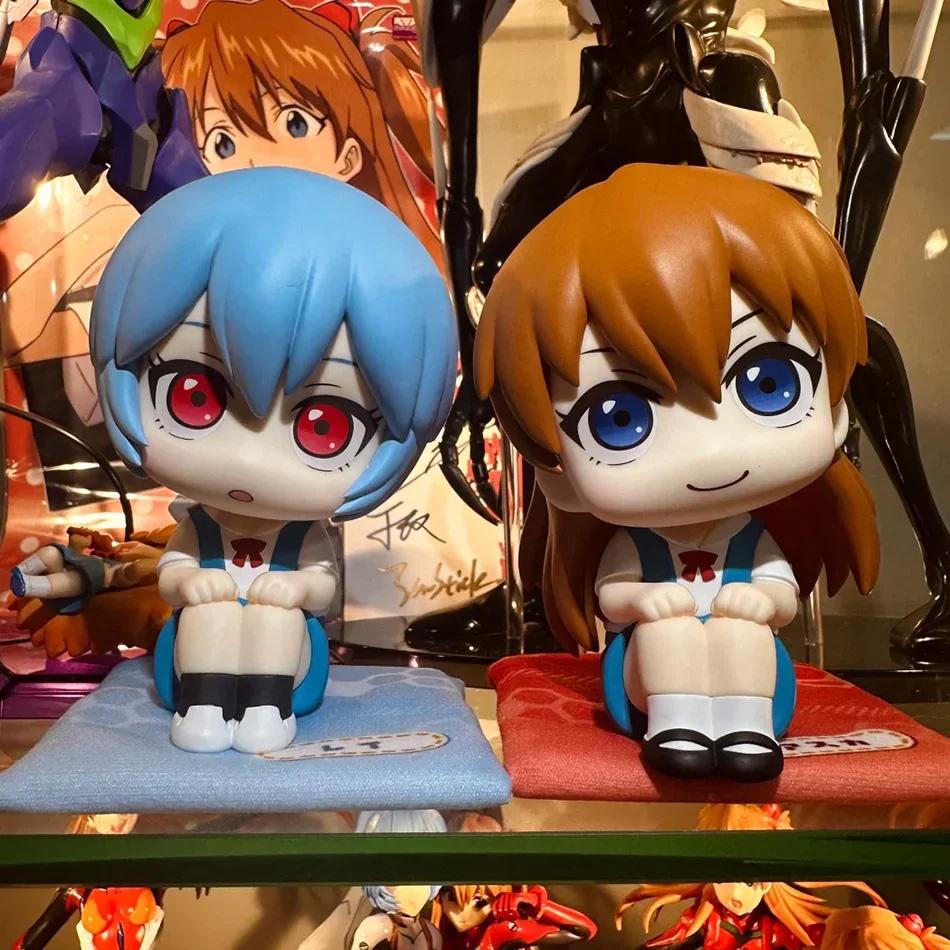 11cm Evangelion Rei Anime Figure Ayanami Rei Asuka Action Figure Q Version Cute Toy Model Collectible Car Desktop Ornament Gift