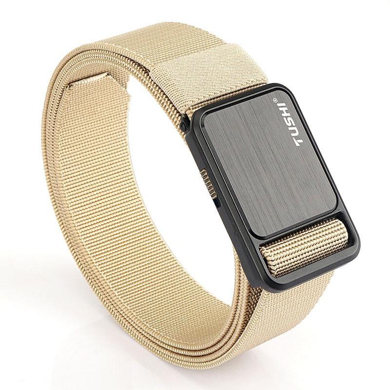 

3.5 Men s Casual All-match Commuting Tooling Nylon Belt Textile Elastic Buckle Training Security 120cm хаки