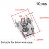 10 bucăți cleme de cablu din oțel inoxidabil 304 clemă de cablu cu un singur cap de clemă clemă pentru linie de frână dispozitiv de fixare pentru sârmă