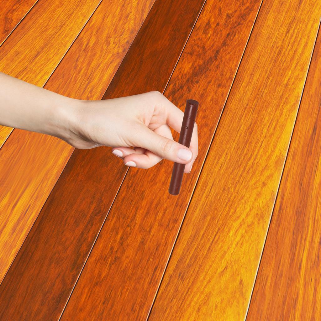 2pcs Furniture Repair Wax Crayons Dark Brown Wood Filler Sticks For Scratches On Tables Cabinets Floors Hardwood Laminate