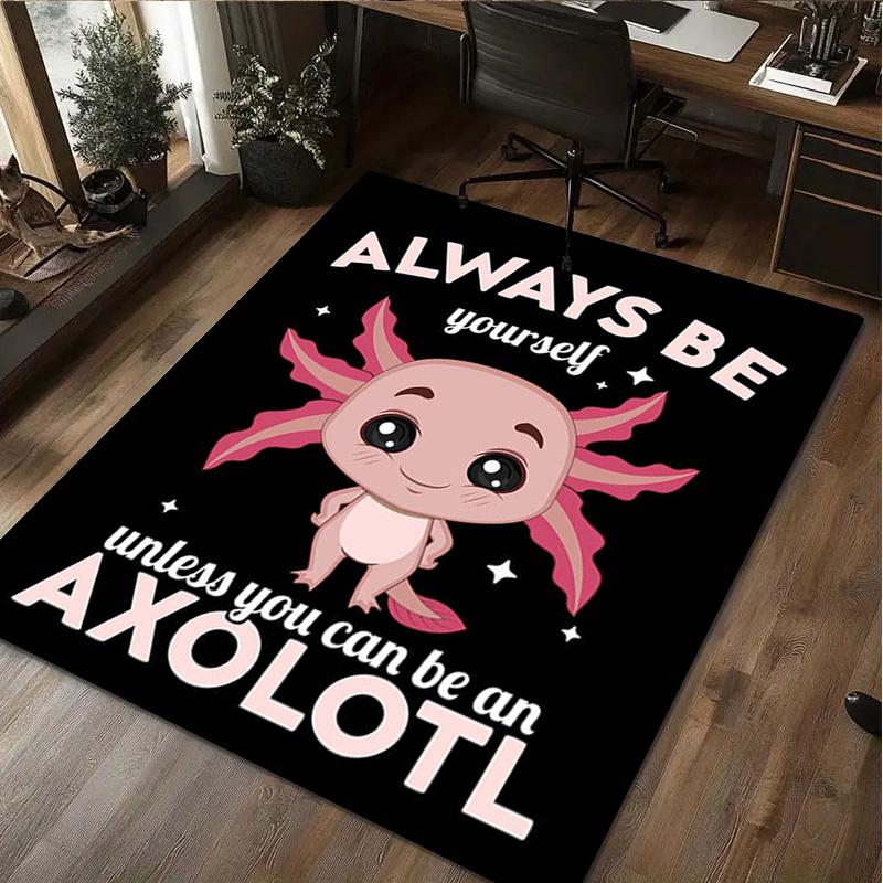 

1Pc Axolotl Print Rug - home decoration Carpet For Living Room Bedroom Flooring Computer Chair Area Rug 40x60cm( 15x23in )