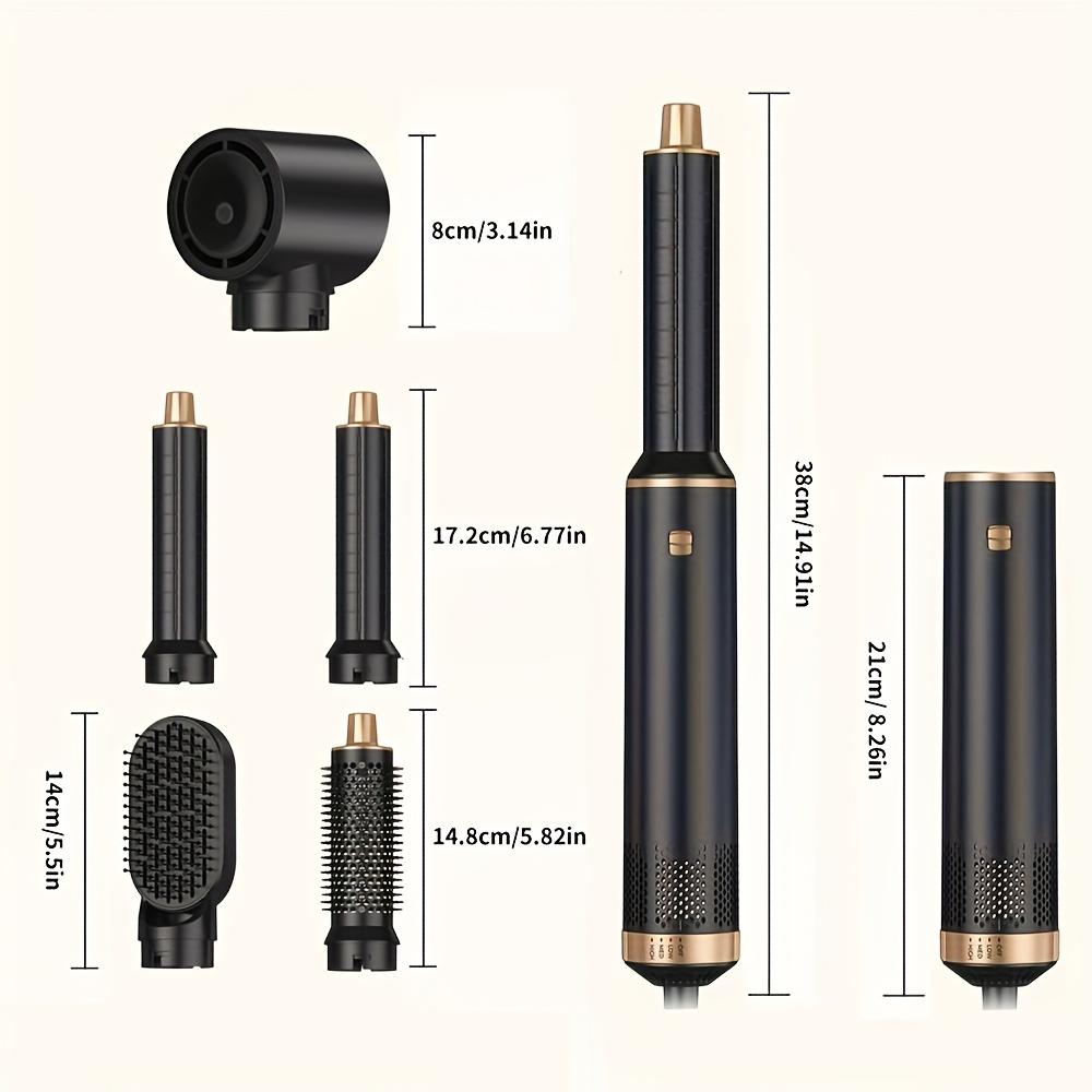5in 1 Hair Styler, Ionic Hair Dryer & Blow Dryer Brush, Hot Air Styler Without Heat Damage, Hair Dryer Brush & Auto Hair Wrap Curler Fast Drying