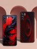 Black Red Ripple Art Phone Case For Oppo Reno 13 12 11 10 7 F Find X5 X6 A98 A80 A79 A78 A57 A54 A31 A17 Pro 5G Soft TPU Cover
