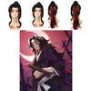 Anime-inspired Black Dead Mule Cosplay Wig Medium Length High-temperature Fiber