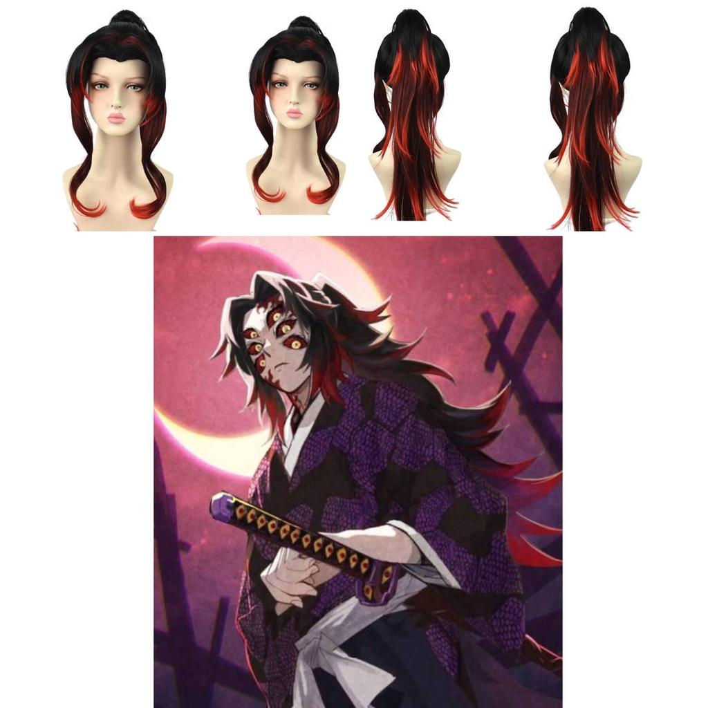 Anime-inspired Black Dead Mule Cosplay Wig Medium Length High-temperature Fiber