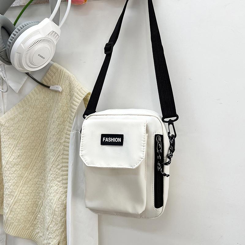 2024 Spring New Simple Fashion Single Shoulder Small Fresh Stylish Crossbody Bag Casual Coin Purse Mobile Phone Small Square Bag In Black бежевый