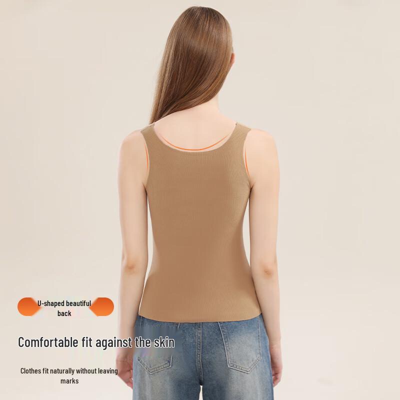 Cosmo Lady Women's Wool Silk Thermal Vest with Built-in Bra