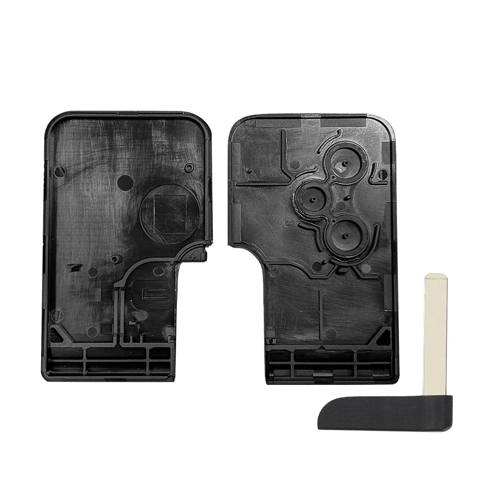 Ersatz Smart Card Schlüsselschale für Renault Clio Logan Megane 2 3 Koleos Scenic 3 Tasten Fernbedienung Schlüsselhülle mit kleinem Schlüssel