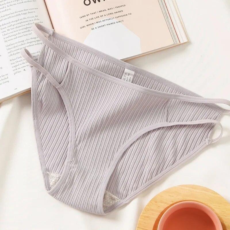 

Однотонные бесшовные трусы со средней талией, антибактериальные хлопковые трусы для женщин L