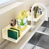 Over The Faucet Shelf Bathroom Wall Shelf Suction Cup Removable Carbon Steel Organizer For Perfume Display Laundry Kitchen