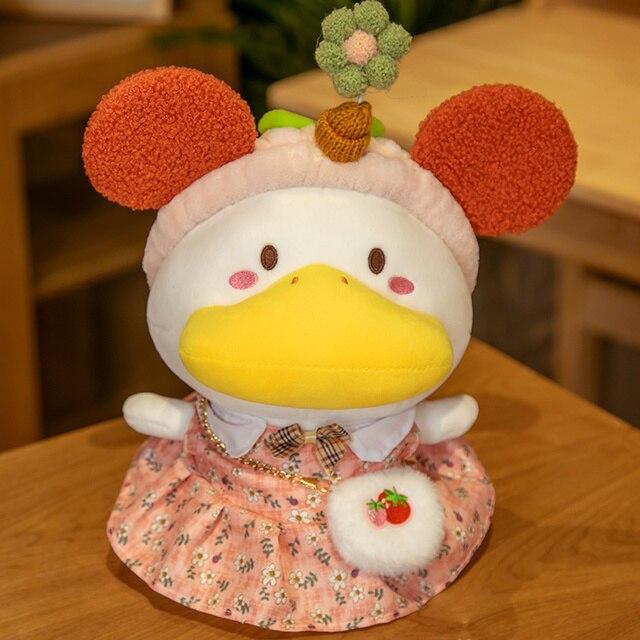1pc 33cm Kawaii Duck With Clothes Plush Toys Multiple Styles Cute Dressing Duck Pillow Stuffed Dolls For Kids Girl Xmas Gift