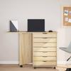 MOSS Mobiler Schreibtischwagen mit Klarlack-Finish 105,5 x 39 x 74,5 cm