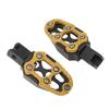 1 Pair Motorcycle Footpeg Left Right Anti Slip Universal Aluminum Alloy Motorcycle Footpeg Golden