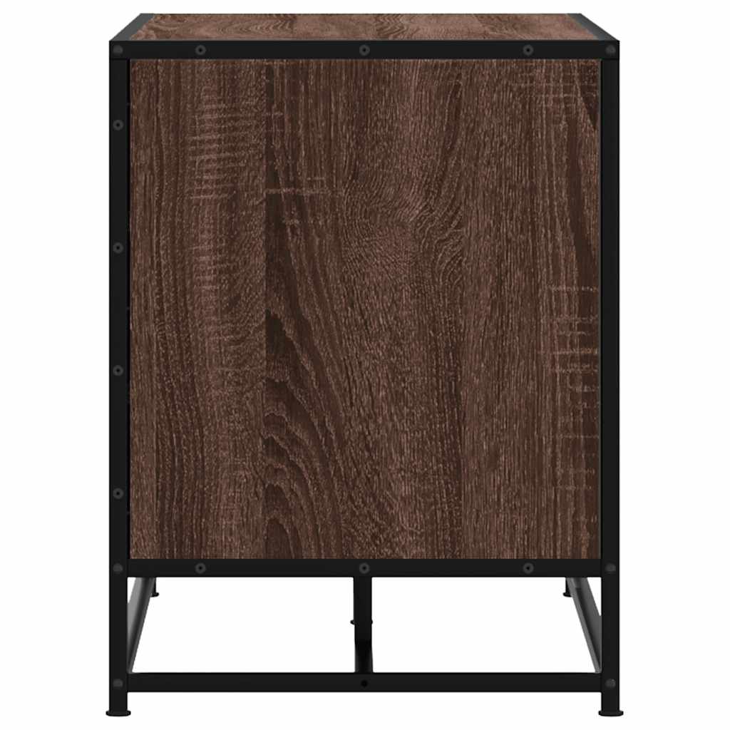 Vidaxl Ławka Na Buty Brązowy Dąb 80X40X53,5 Cm Drewno I Metal