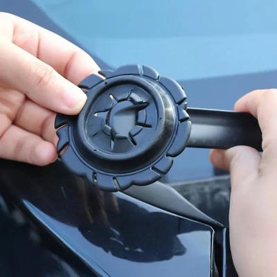 Černý kryt otvoru stěrače auta Univerzální prachotěsný chránič ze silikonové podložky proti listí pro údržbu auta Spodní otvor Prachotěsný kryt