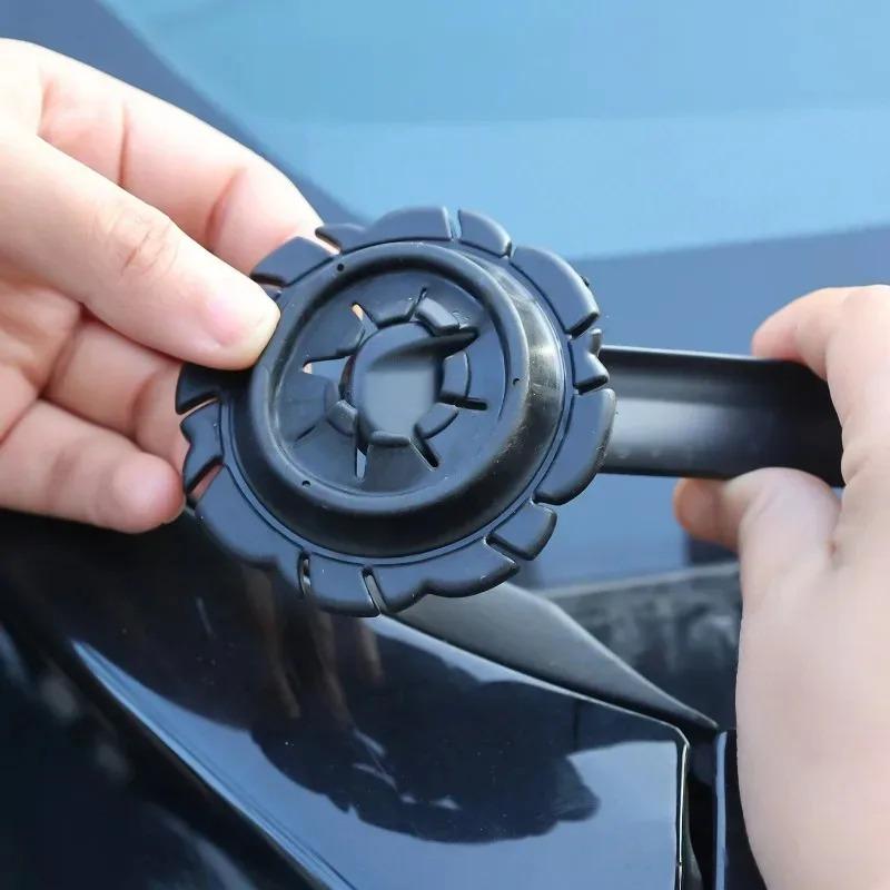 Black Car Wiper Hole Cover Universal Dustproof Anti-Leaf Silicone Pad Protector for Auto Maintenance Bottom Hole Dustproof Cover
