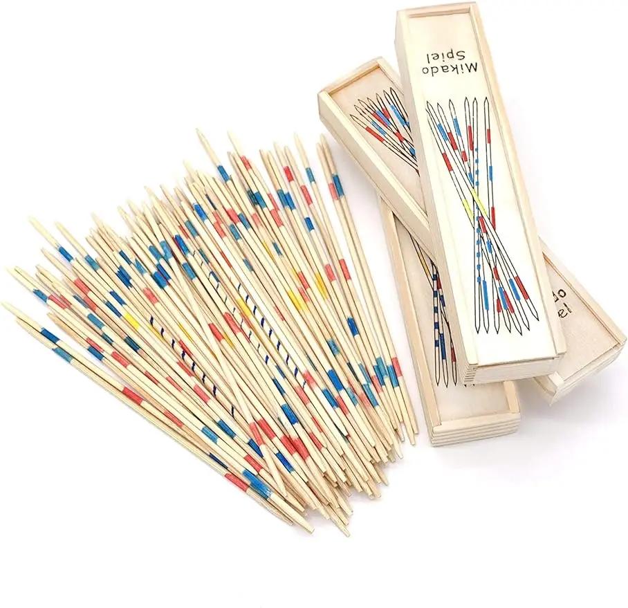 1Pcs Wooden Classic Pick Up Sticks Game With Instruction Development Learning Toy For Kids Children Gift Party Favor Family Game