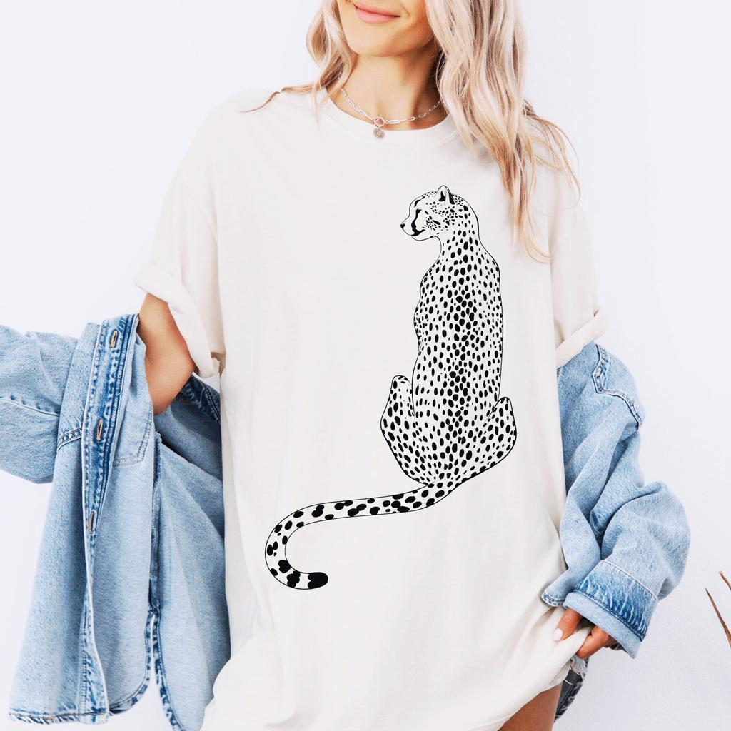 Leopard Graphic Comfort Colors Tshirt Cotton Comfortable Oversized Tee Funny Animal Harajuku Y2k Tops Streetwear Gift Clothes