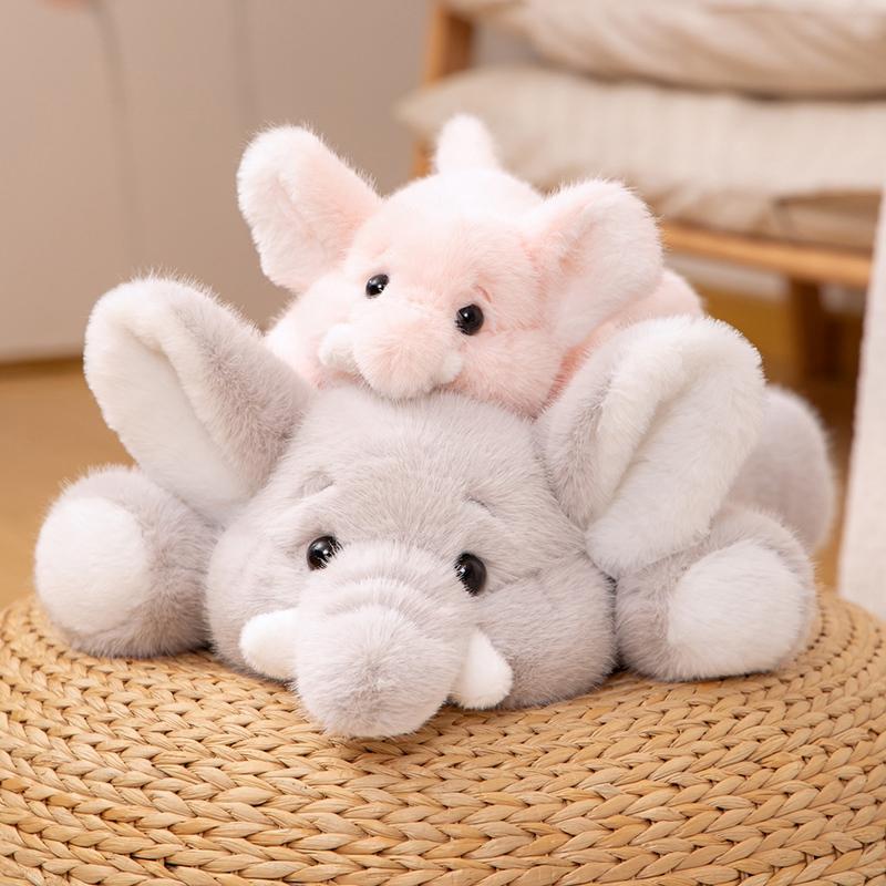 30/47cm Cute Elephant Plush Toy Very Soft Pink Grey Elephant Plushies Cuddly Doll Gifts Girl Kids