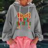 Women's Christmas Print Loose Casual Long Sleeve Hooded Sweatshirt