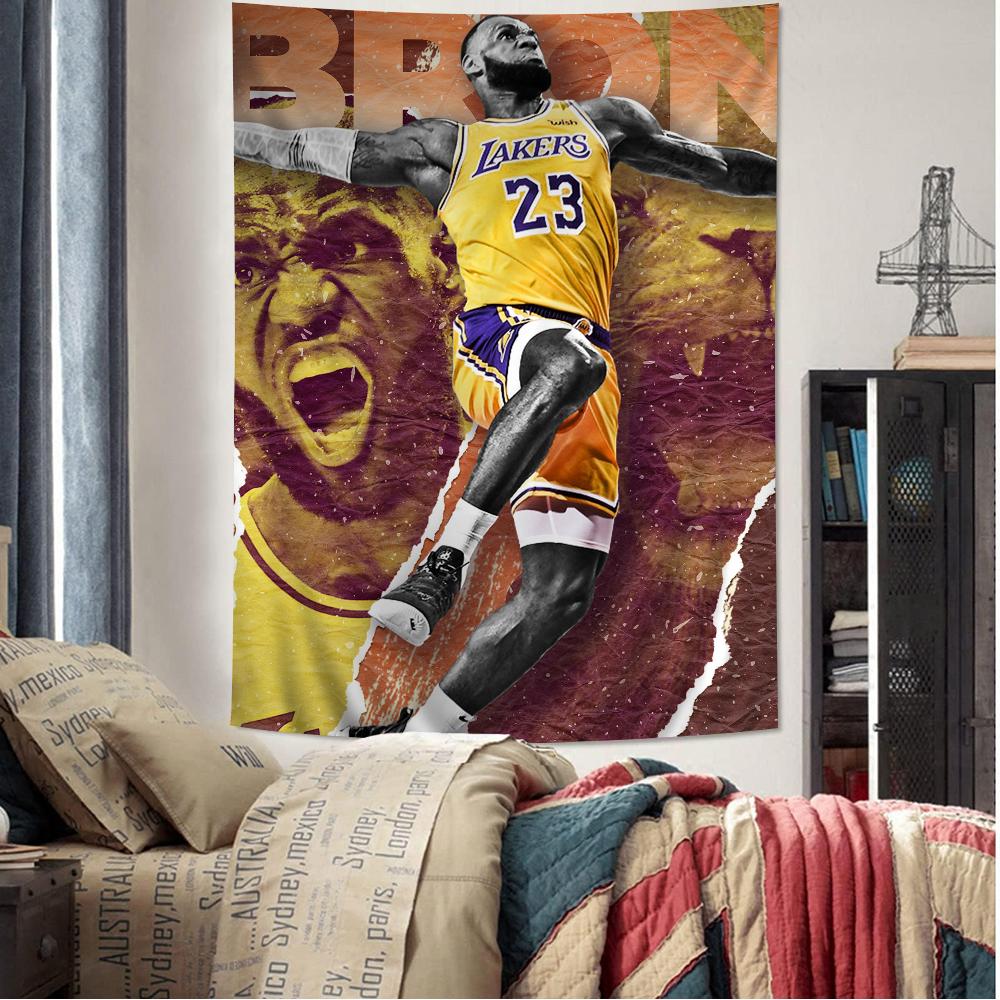 POP Basketball Player L-LeBron- James Basketball Printed Large Wall Tapestry Indian Buddha Decoration Bohemian Hippie Art Decor
