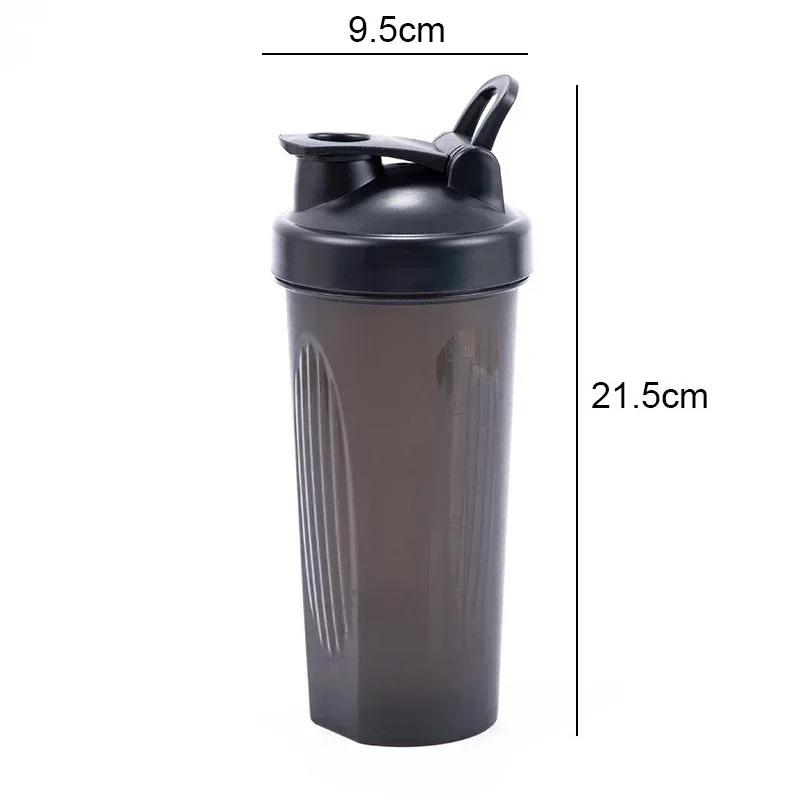 600ml Tragbare Proteinpulver Shaker Flasche Auslaufsichere Wasserflasche für Fitnessstudio Fitness Training Sport Shaker Mischbecher