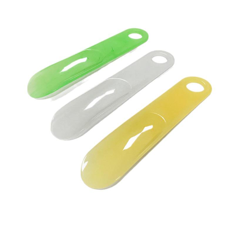 19cm Portable Translucent Shoehorn - Unique Shape, Compact Plastic Shoe Lifter