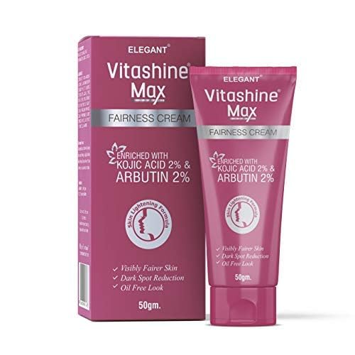 Vitashine Max Fairness Crème 50 gram met Kojic & Arbutine voor Huidverlichting (Verpakking van 1)