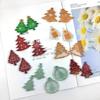 9Pcs Epoxy Geometric Mold Christmas Tree Earrings Pendant Keychain Silicone Mold