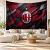 AC Milan Wall Tapestry, Soft Fabric Wall Hanging, Decorative Backdrop For Bedroom Home Wall Art