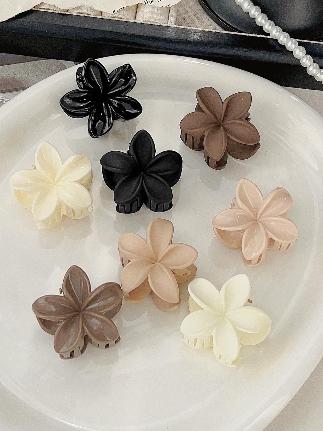 

8 шт. Заколки для волос для женщин, подарки, маленькие заколки-крабики для волос с цветами для женщин с густыми тонкими волосами, матовые заколки-ромашки с сильной фиксацией