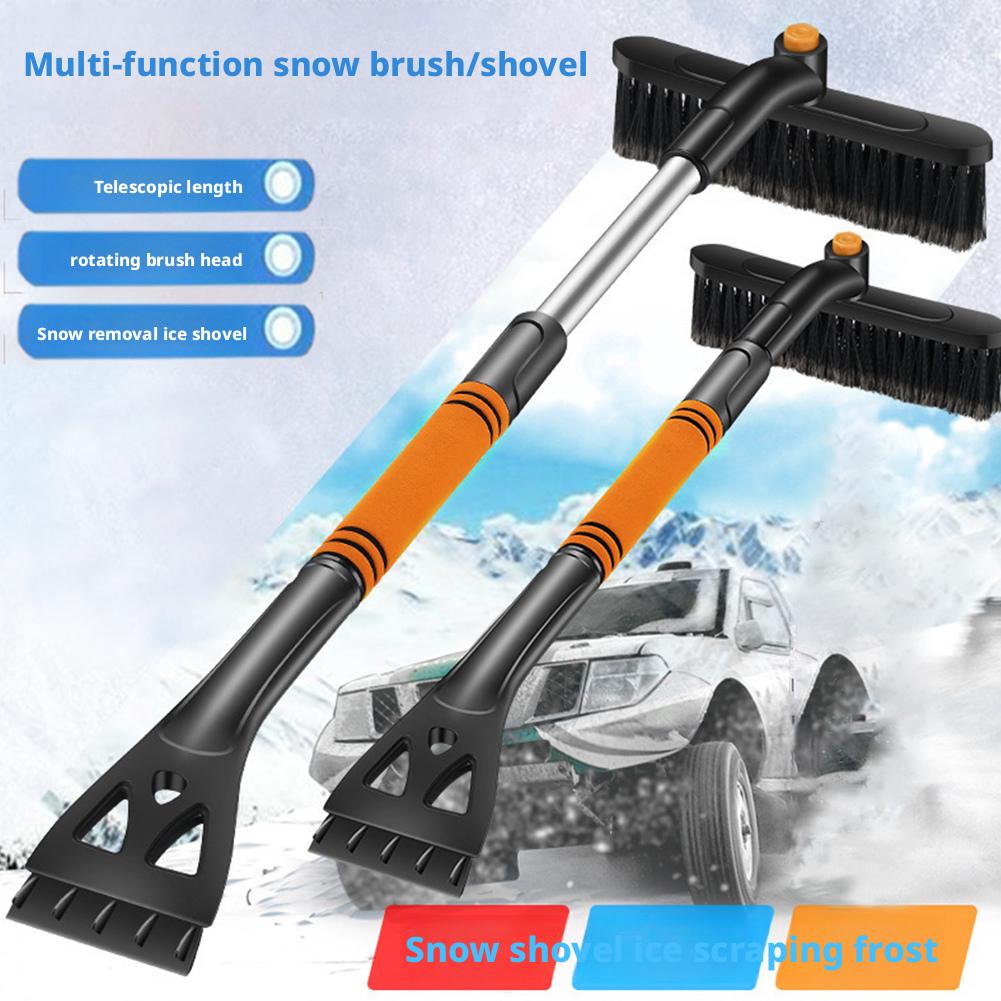Extendable Car Snow Shovel Ice Scraper Car Windshield Cleaner Brush Winter Snow Shovel Ice Removal Scraper Auto Cleaning Tool