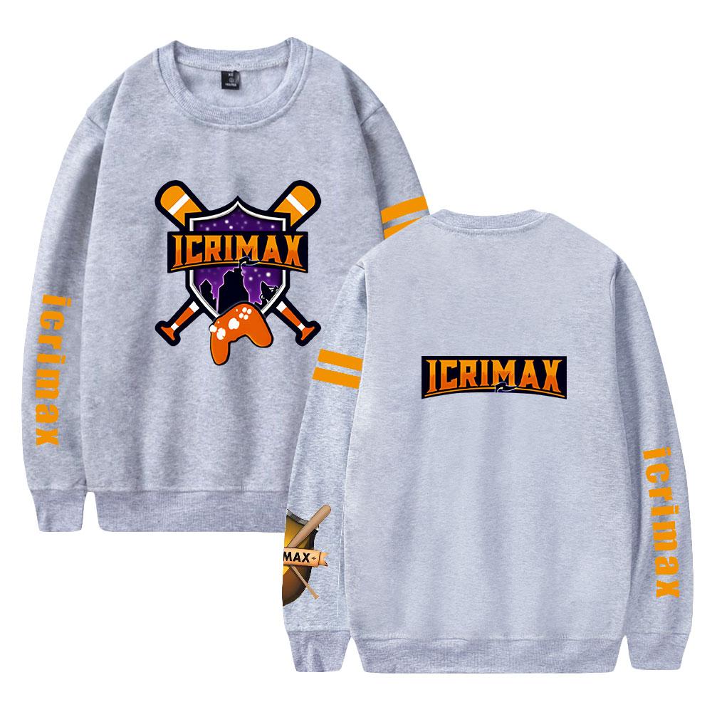 Men's Icrimax Print Hoodies Round Neck Hooded Sweatshirts Man Pullover Male Top Streetwear Outdoor Tracksuit