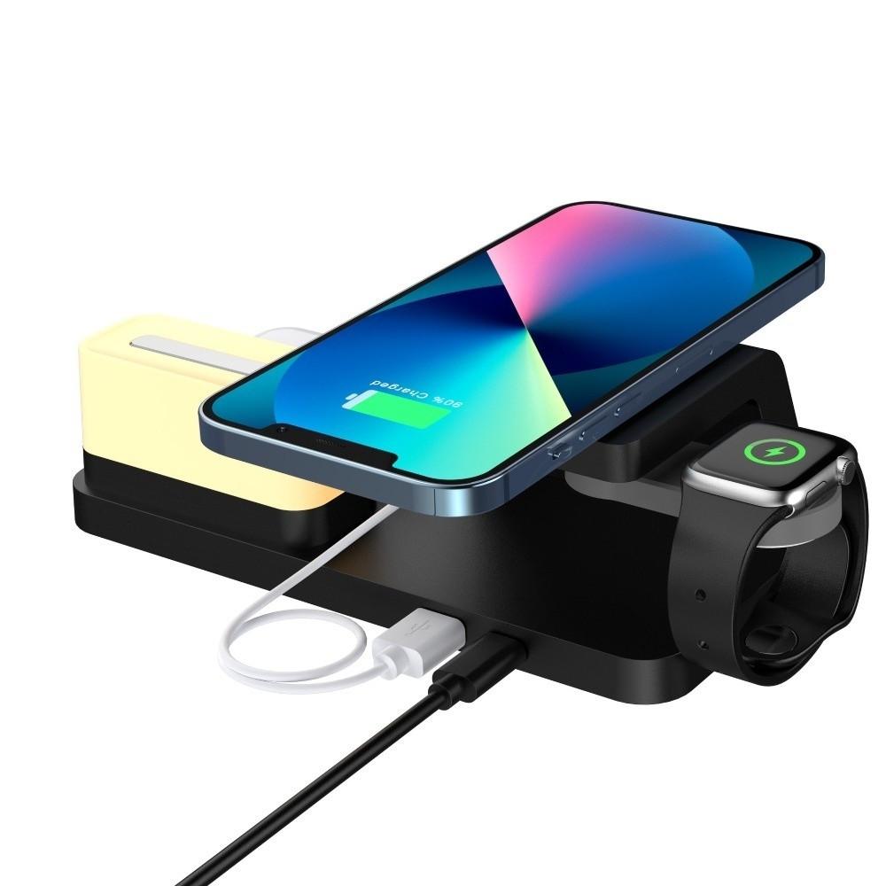Plastic Wireless Charging Clock Fast Charging Wireless Charger Clock  Mobile Phone Charging