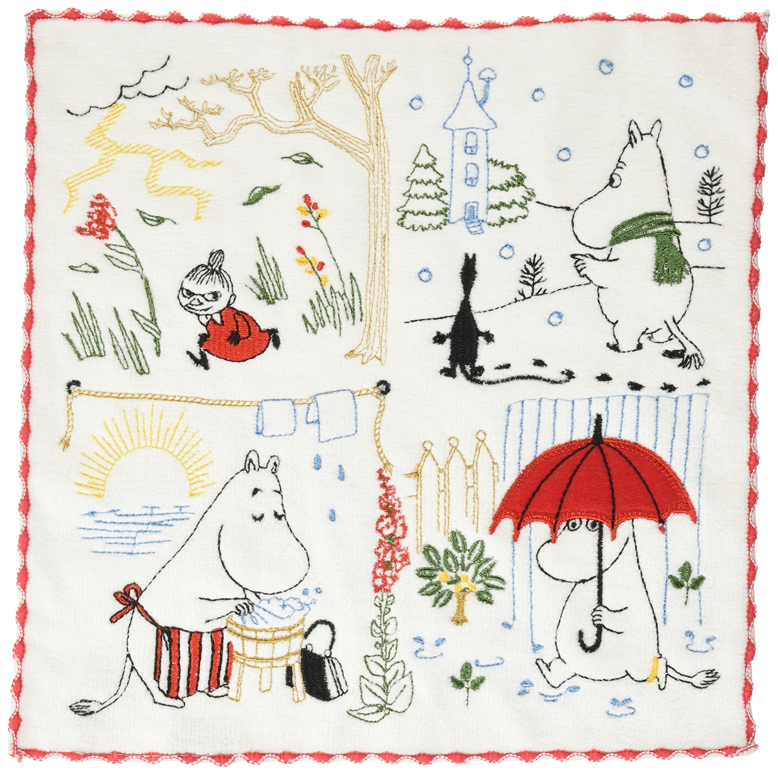 

Marushin Moomin Hand Sky Fully 1405012300 Towel, 25x25cm, Pattern, Embroidered,