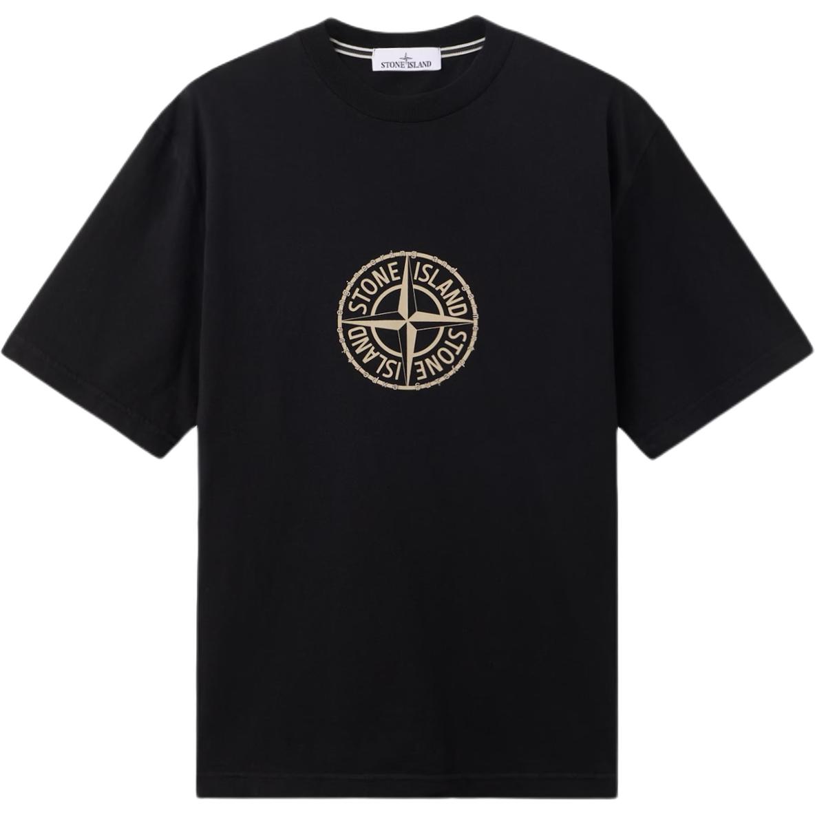 

Stone Island Round Neck Fashion Letter Print Short Sleeve T-Shirt Unisex Tops L1S152100001S0362V0029 M