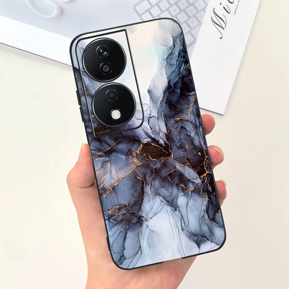 Cool Fashion Moon Printed Case For Honor X7b Candy Color Soft Silicon TPU Shockproof Phone Cases For HonorX7b X 7B 4G CLK-LX2