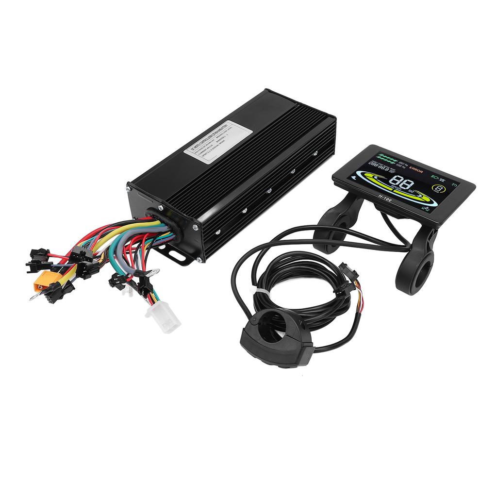 40A 3 Modes Sine Wave Controller with LCD Color Screen Display Panel Aluminum Alloy ABS Conversion Kit for Electric