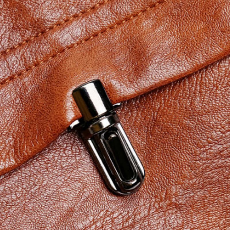 Urban simple soft leather portable shoulder