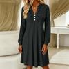 Women's Casual Color V-Neck Lace Hollow-Out Dress for Everyday Wear