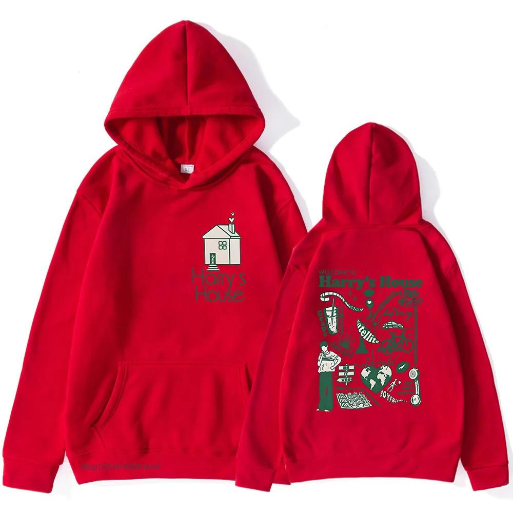 Hanorace Harrys House Love on Tour Hanorac Drăguț cu Imprimeu Desen Animat Haine Retro pentru Bărbați Haine de Toamnă Iarnă Femei Bărbați
