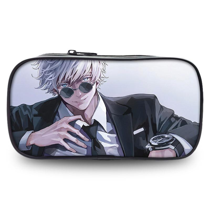 Jujutsu Kaisen Highcapacity Pen Pouch Durable Oxford Fabric Anime Holder Stationery