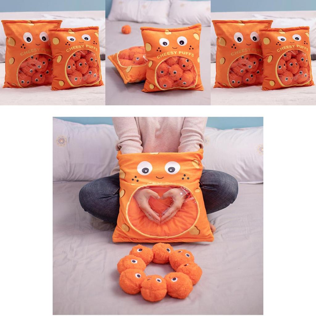 Soft Puffy Snack Plush Pillow With Pp Cotton Filling For Girls Gift Idea