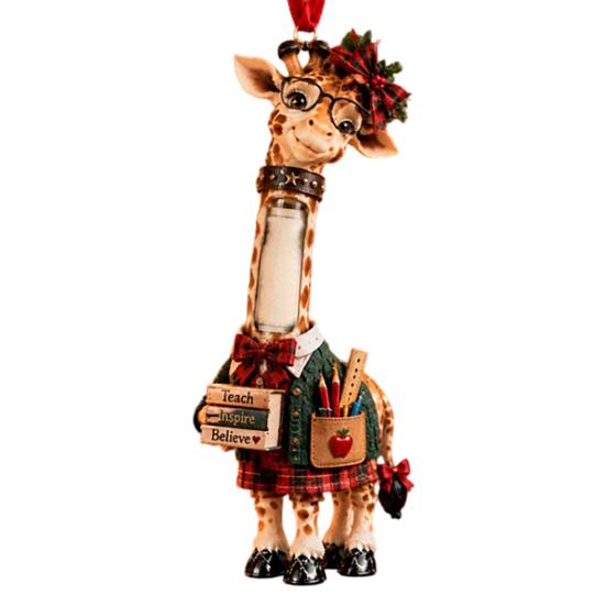 Giraffenmuster Hängende Ornamente Weihnachten Geldhalter Ornament, Acryl Geldklammer Dekoration für Leichte Dekorationen Baumtasche Auto, Süßer Beruf