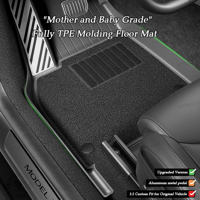For Tesla Floor Mat Model YL 2026 Car Trunk Mat Set Luggage Mat TPE Waterproof Anti-Slip Set LHD Floor Liner Mat Car Accessorie