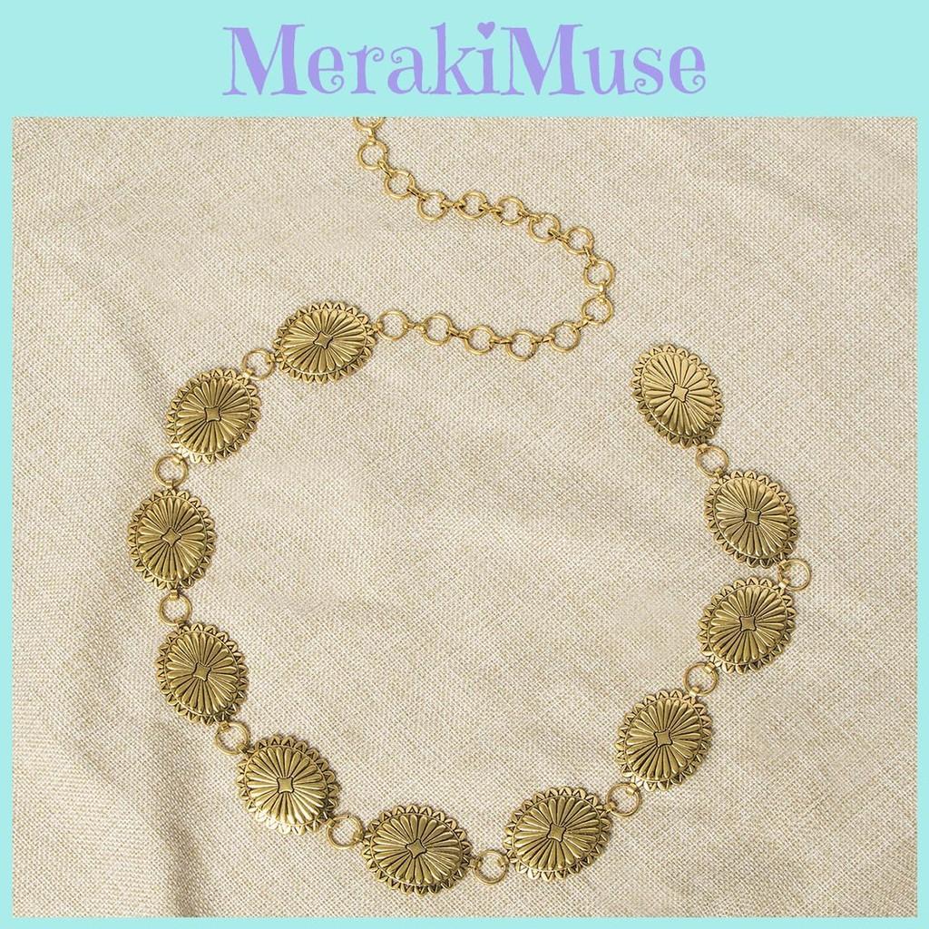 Womens Waist Bohemian Chain With Embossed Metal Finish For Summer And Winter Wear