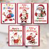10PCS Christmas Greeting Cards Set with Envelopes, Cartoon Santa Claus Xmas Cards for Holiday Wishes & Gifts