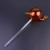 Snail Shape Glass Automatic Device Yellow Diameter 8Cm Length 15Cm Height 29Cm Self System for Patio Lawn
