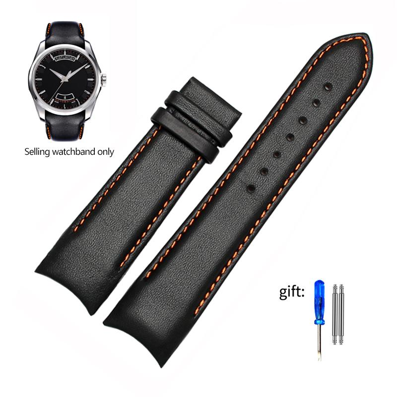 Echt Lederen Horlogeband met Gebogen Einden Voor Tissot Horlogeband 1853 COUTURIER T035627A T035407A T035439 Herenband 22mm 23mm 24mm